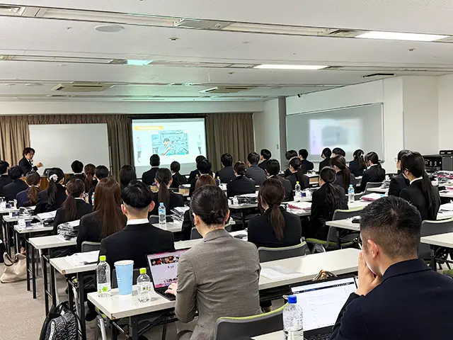 入社式のようす